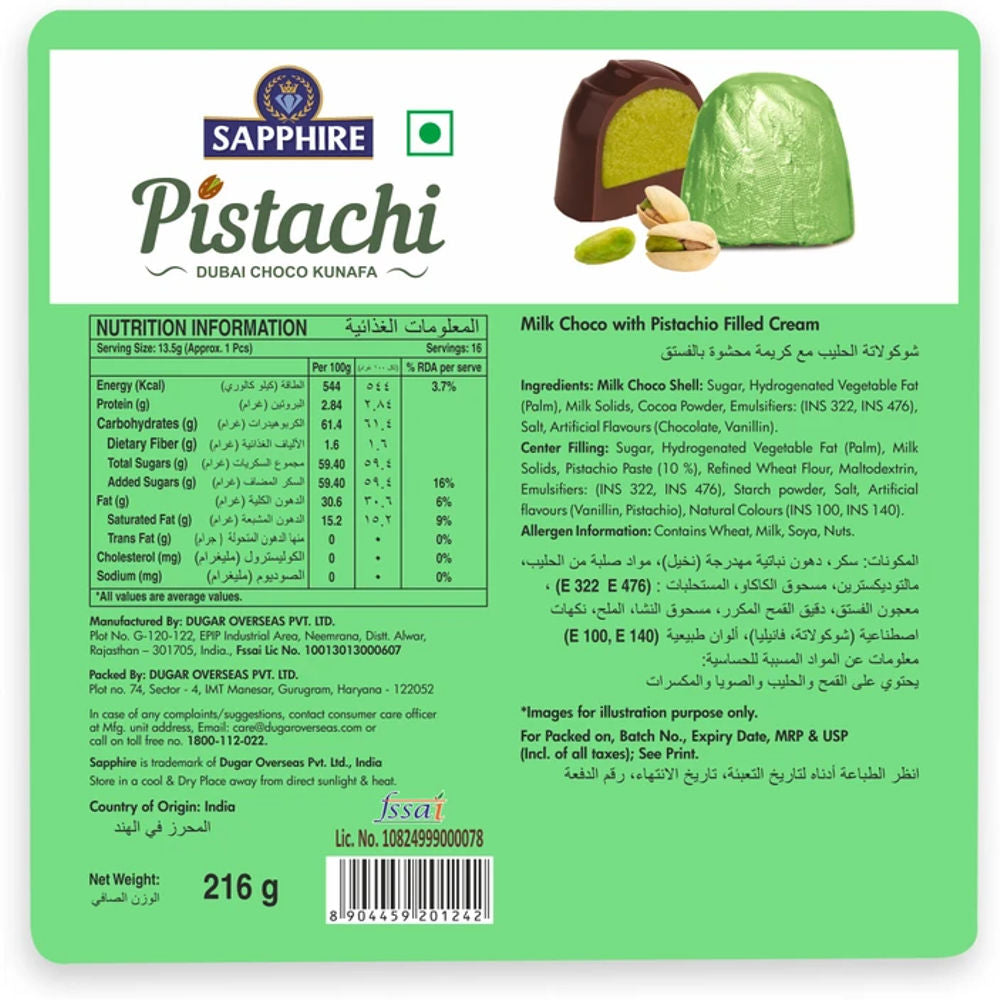 Sapphire Pistachi T16 Square